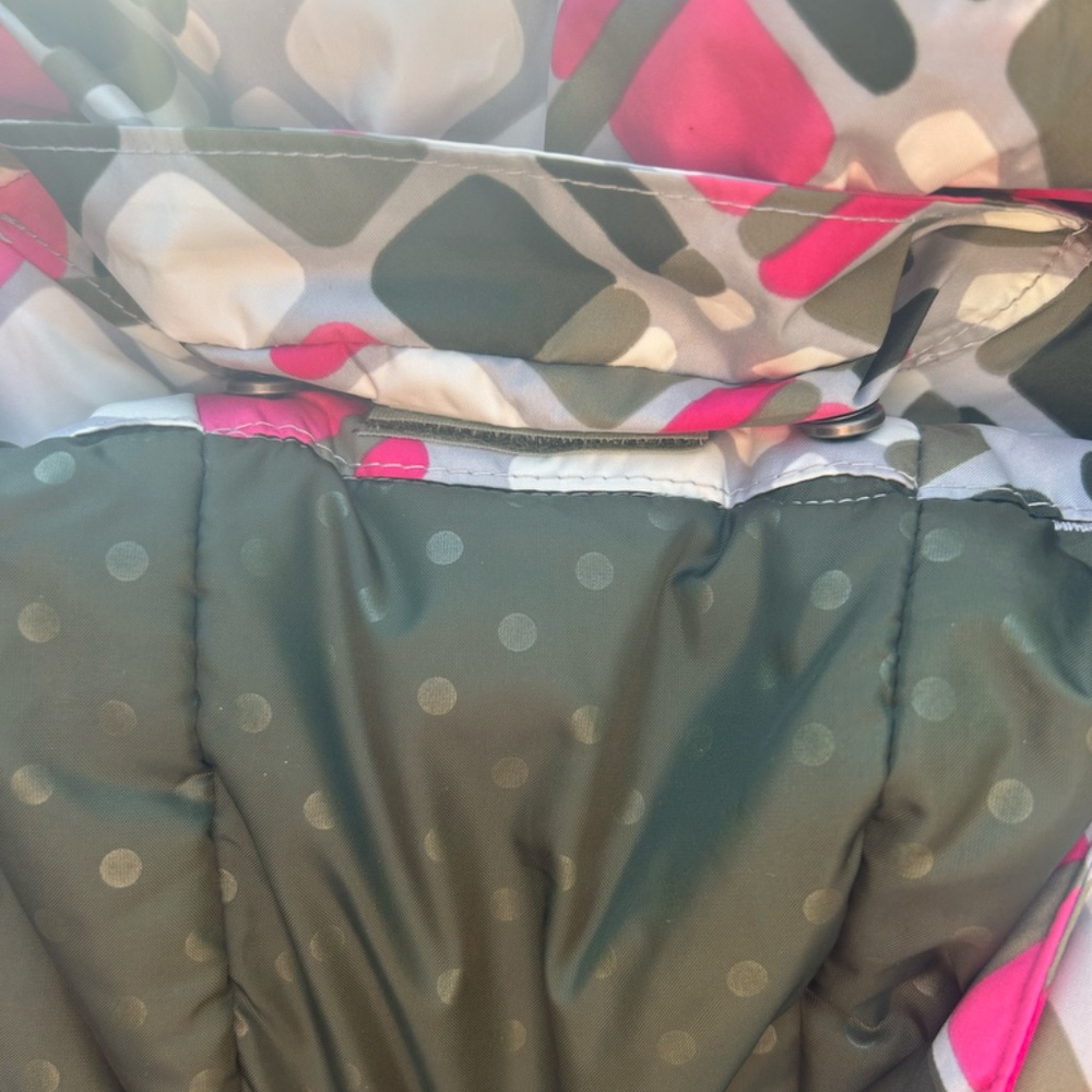 Girls Columbia Hooded Winter Coat - Size 14/16 - Pink/Gray/Olive - Picture 8 of 12